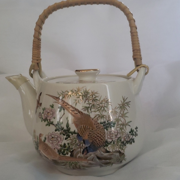 Asahi Japan Birds & Flowers Vintage Teapot - Picture 7 of 7
